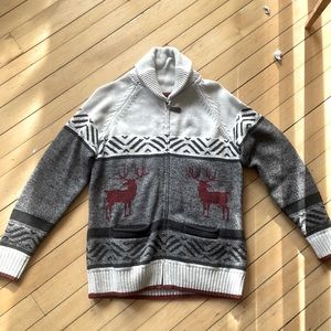 Cozy zipper down sweater NWOT